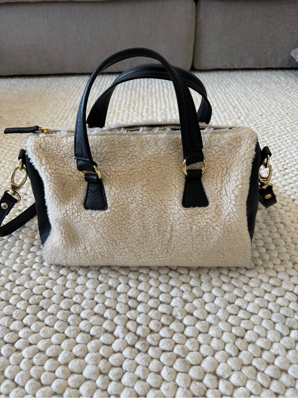 Maurizio Taiuti Italian Leather & Shearling Bag